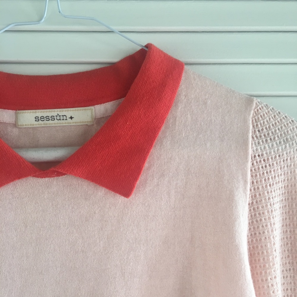 Soft Long Sleeved Pop of Color Top